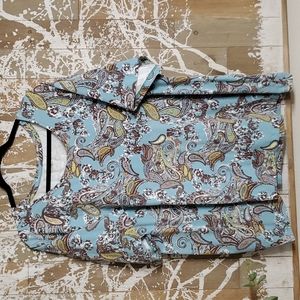 Catherine’s Teal Paisley 3X Blouse